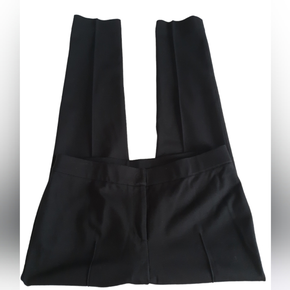 Akris Punto Size 10 Piped Leg Black Dress Pants